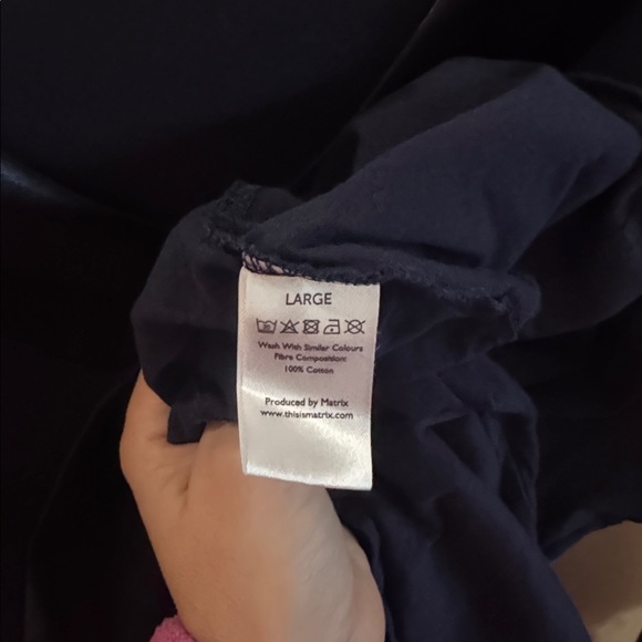 Temperley London Navy and Satin Collar Long Sleeve Artsy Preppy Blouse Top Large - Picture 5 of 5